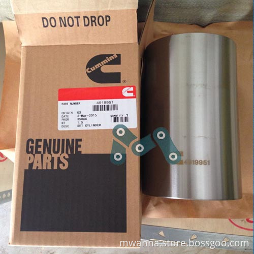 Cummins Cylinder Liner 4919951 for Excavator Engine Spare Parts